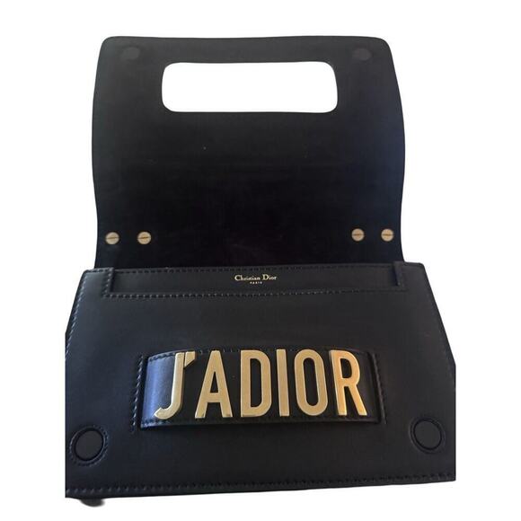 CHRISTIAN DIOR J'Adior Medium Leather Flap Chain Shoulder Bag Black - Picture 12 of 12